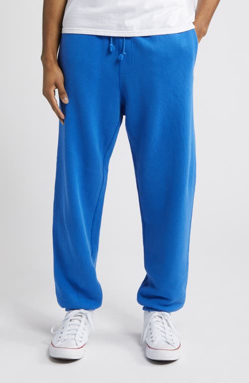 Core Organic Cotton Brushed Terry Sweatpants in Vintage Cobalt