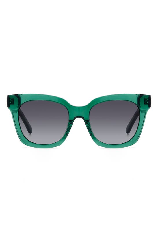 Shop Kate Spade Constance 53mm Gradient Cat Eye Sunglasses In Green/ Grey Shaded