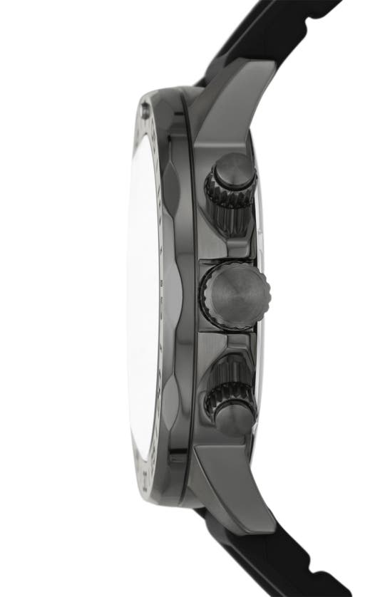 Fossil Bannon Silicone Strap Watch, 45mm In Gunmetal