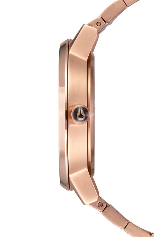 Shop Nixon The Kensington Bracelet Watch, 37mm In Rose Gold/olive Sunray