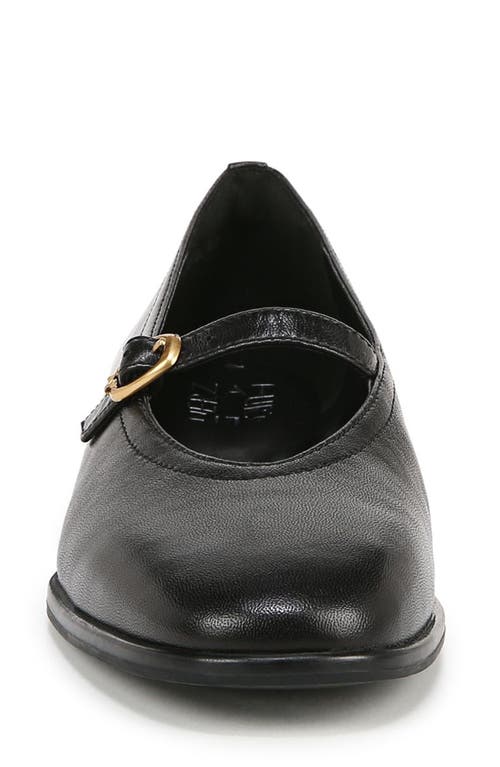 Naturalizer Elina Mary Jane Square Toe Flats In Black