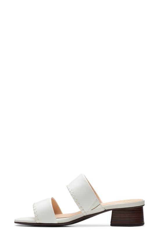 Shop Clarks Serina 35 Slide Sandal In Off White Lea