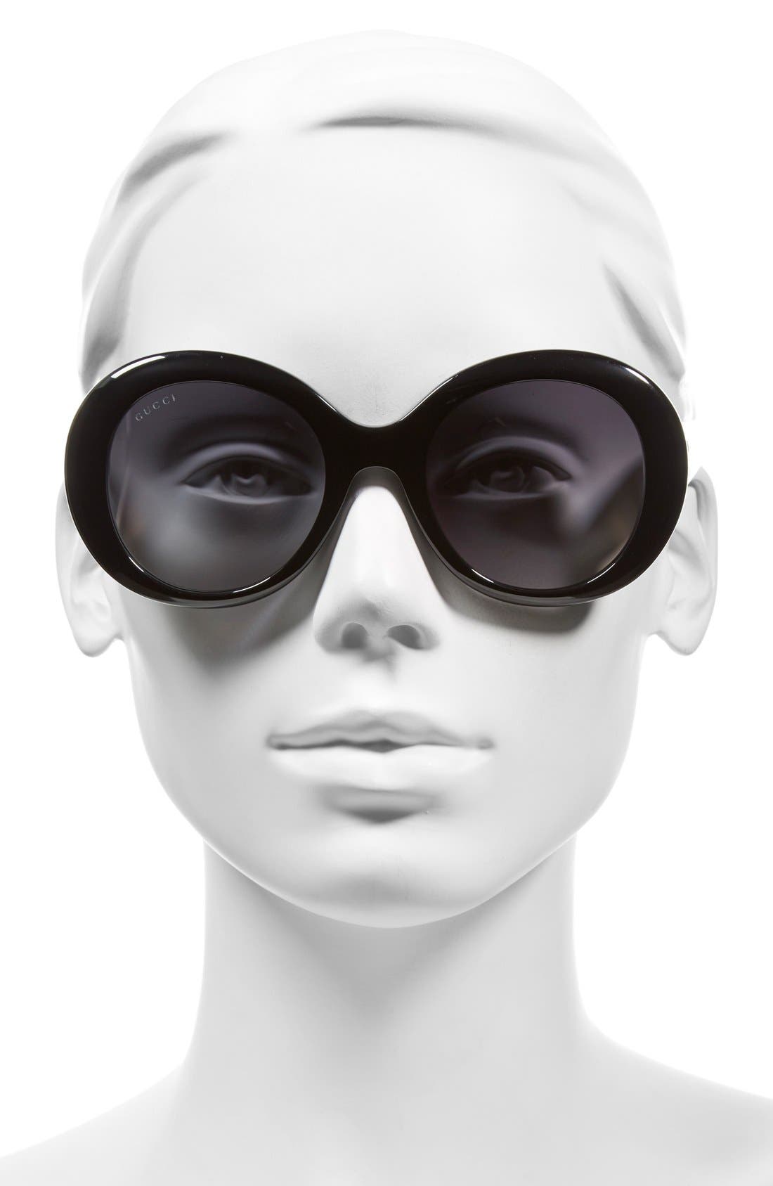 gucci 51mm round sunglasses