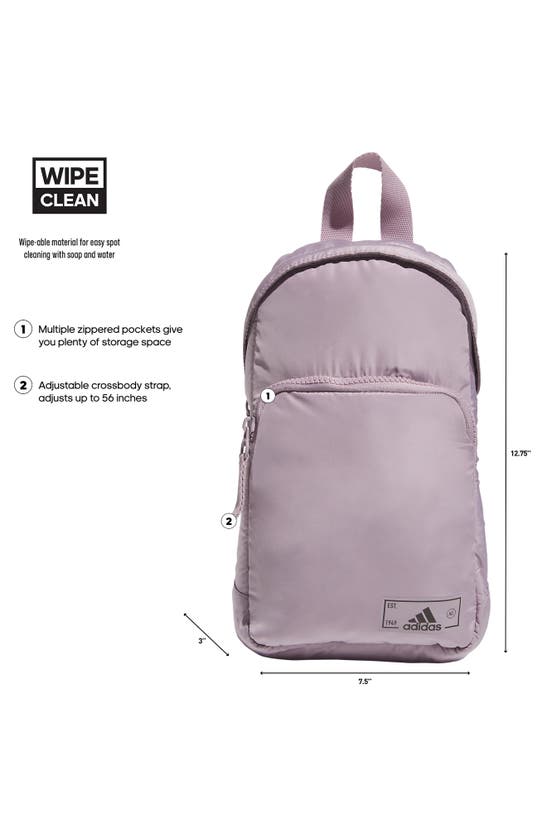 Shop Adidas Originals Essentials 2 Sling Crossbody Bag In Preloved Fig Purple/ Black