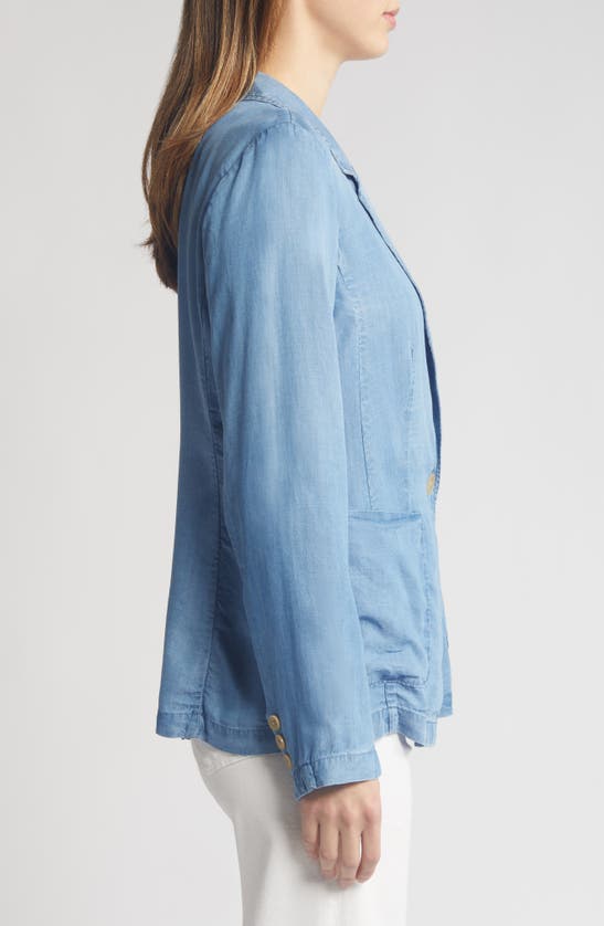Caslon Chambray Blazer In Medium Light Wash