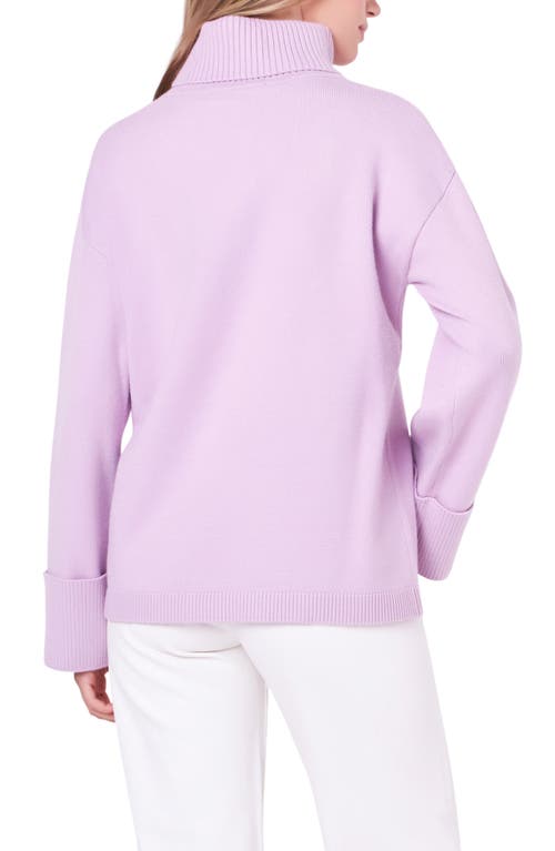 Shop English Factory Oversize Turtleneck Sweater In Lilac