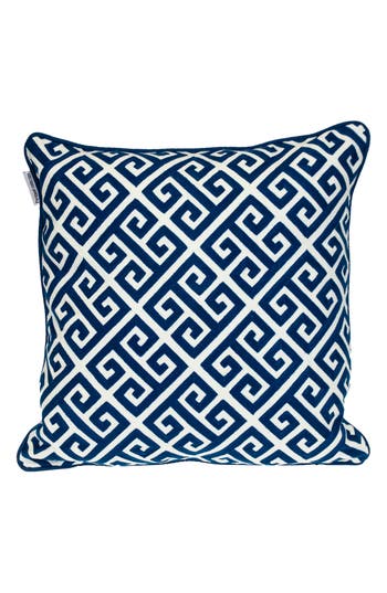 Parkland Collection Cameo Embroidered Throw Pillow In Blue