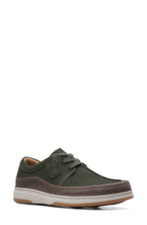 Clarks(r) Nature 5 Lace-Up Sneaker in Dark Olive Combi