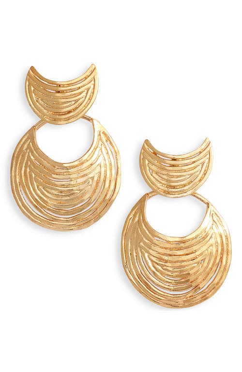 Luna Wave Earrings in Gold
