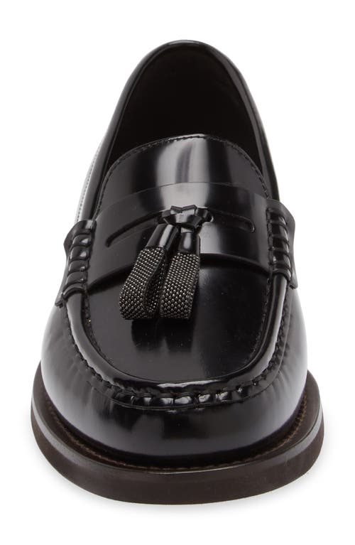 Shop Brunello Cucinelli Monili Tassel Loafer In Black