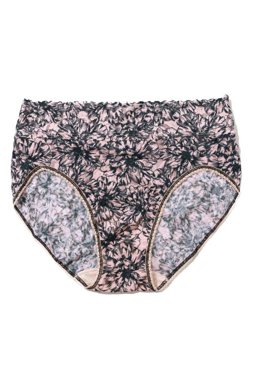 Hanky Panky Printed Signature Lace French Brief In Outline Neutral
