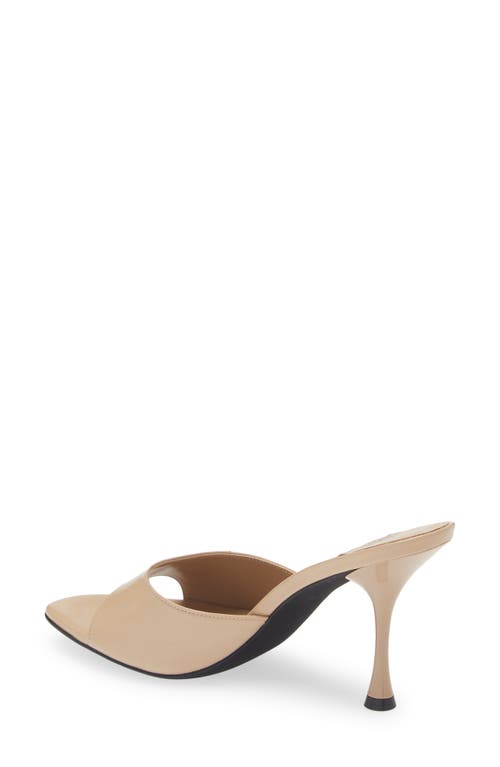 Jeffrey Campbell Agent Slide Sandal In Beige Crinkle Patent