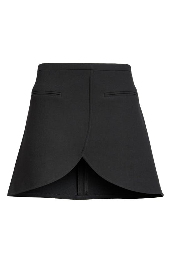 Shop Courrèges Ellipse Heritage Tulip Hem Crepe Miniskirt In Black