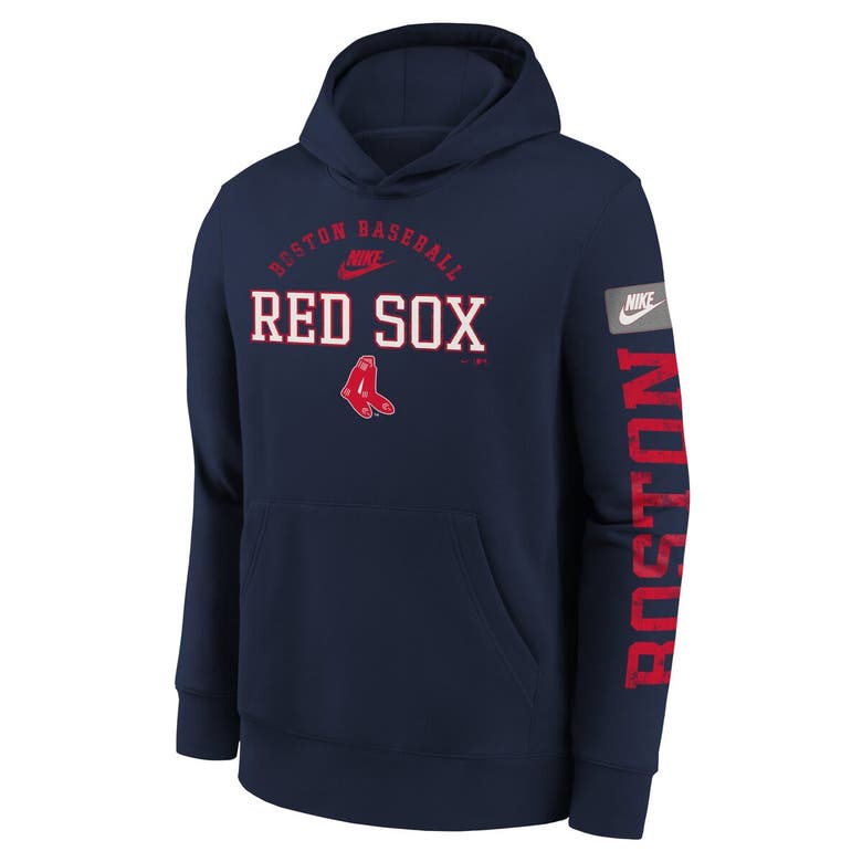 Shop Nike Youth  Navy Boston Red Sox Cooperstown Collection Splitter Club Fleece Pullover Hoodie