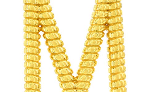 Simona Croissant Initial Pendant Necklace In Gold- M