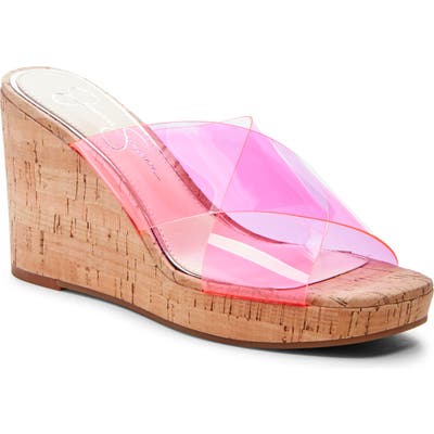 Jessica Simpson Seena Platform Wedge Sandal, Pink