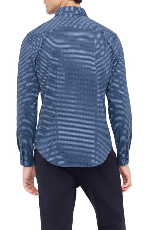 Bugatchi Jimmy Ooohcotton® Geo Print Button-up Shirt In Navy