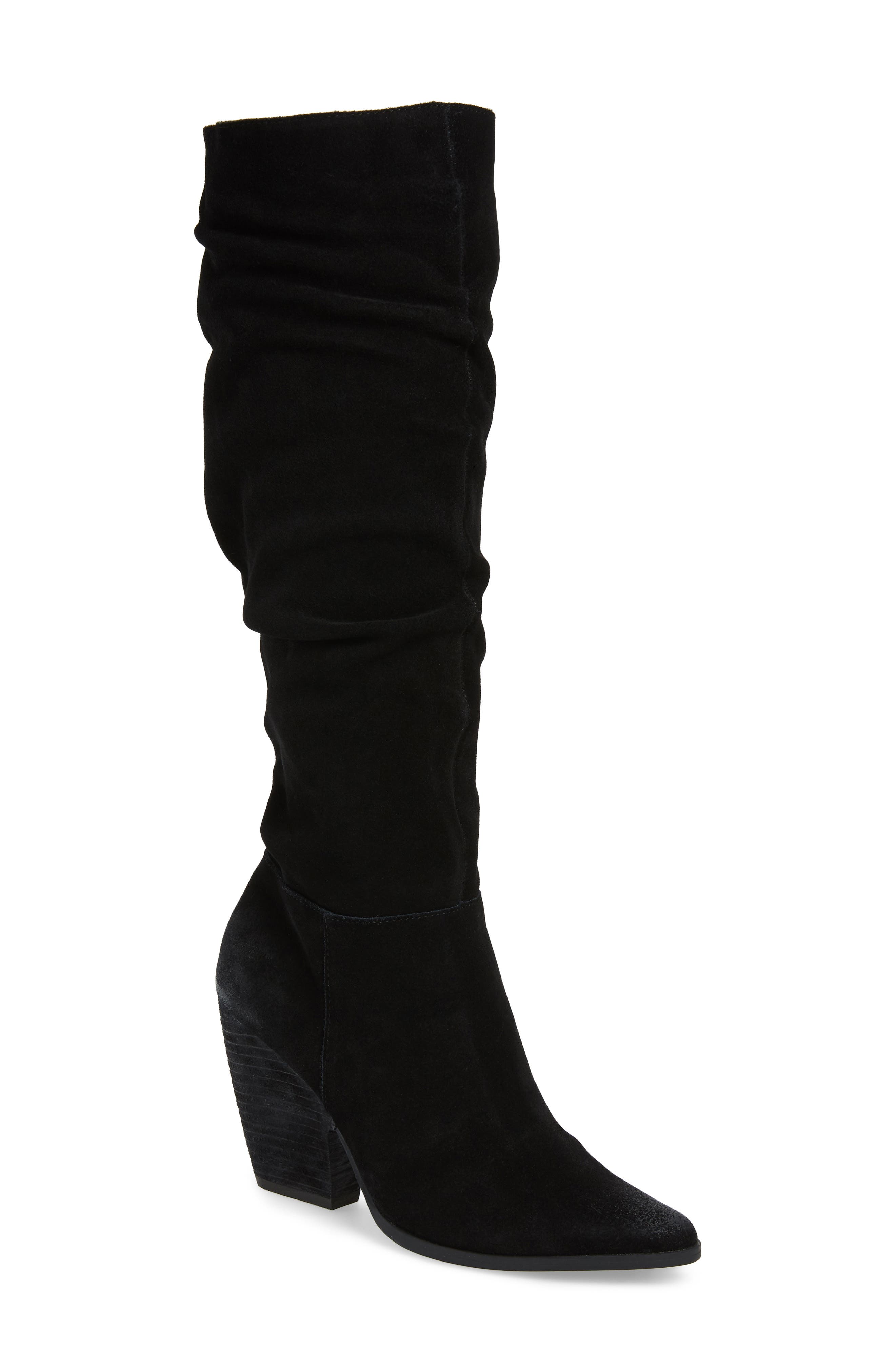 nordstrom rack black suede boots