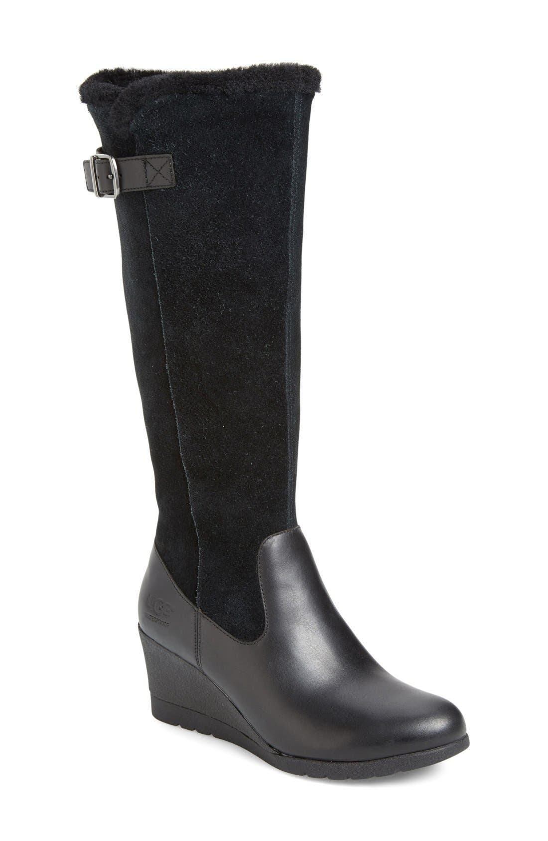 UGG® Mischa Waterproof Wedge Boot 