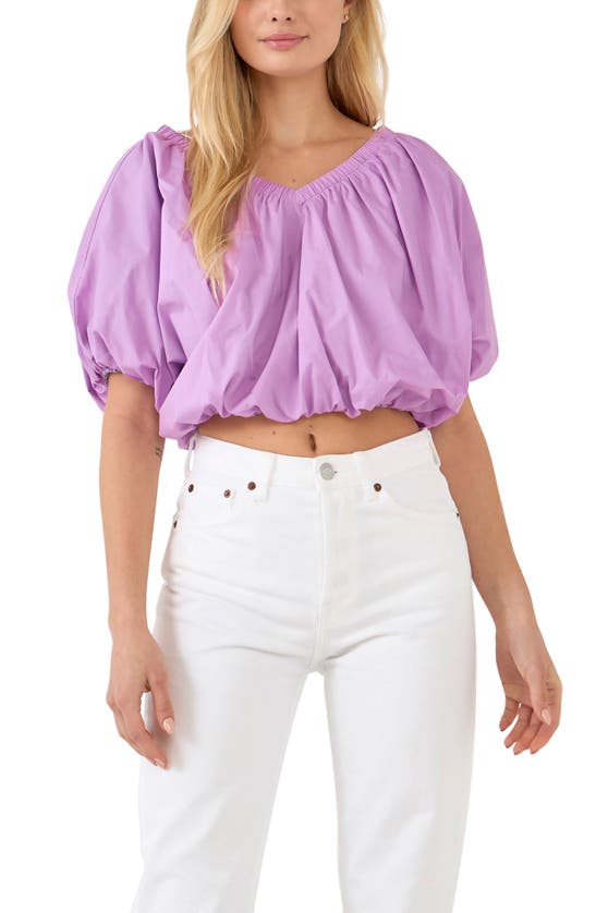 ENDLESS ROSE ENDLESS ROSE PUFF CROP BLOUSE