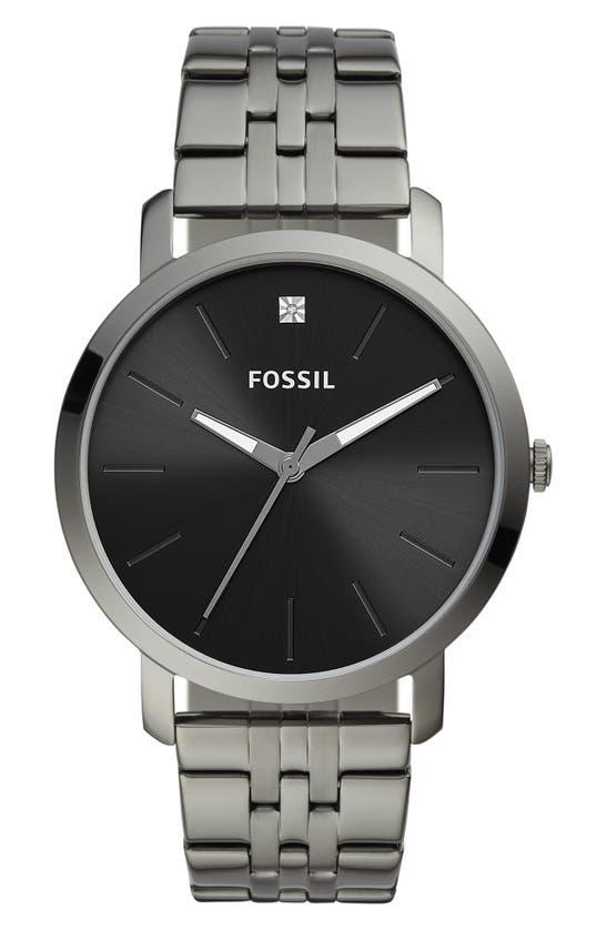 Fossil Lux Luther Stainless Steel Watch, 44mm In Smoke