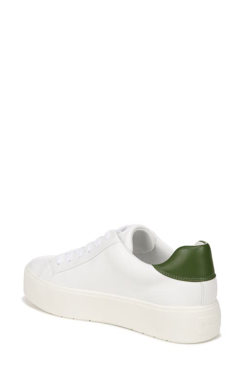 Shop Vince Benfield Leather Platform Sneaker In White/palmleaf