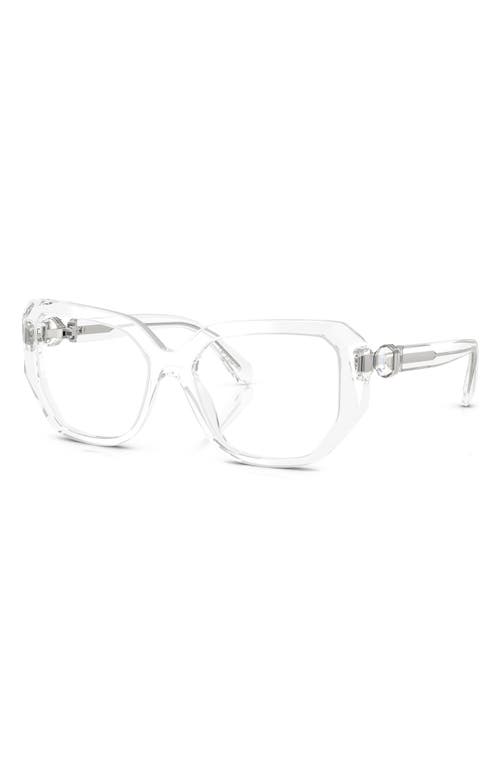 Swarovski 55mm Geometric Optical Glasses In Crystal