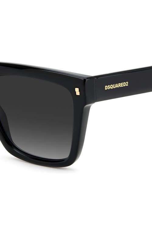 Shop Dsquared2 54mm Flat Top Sunglasses In Black