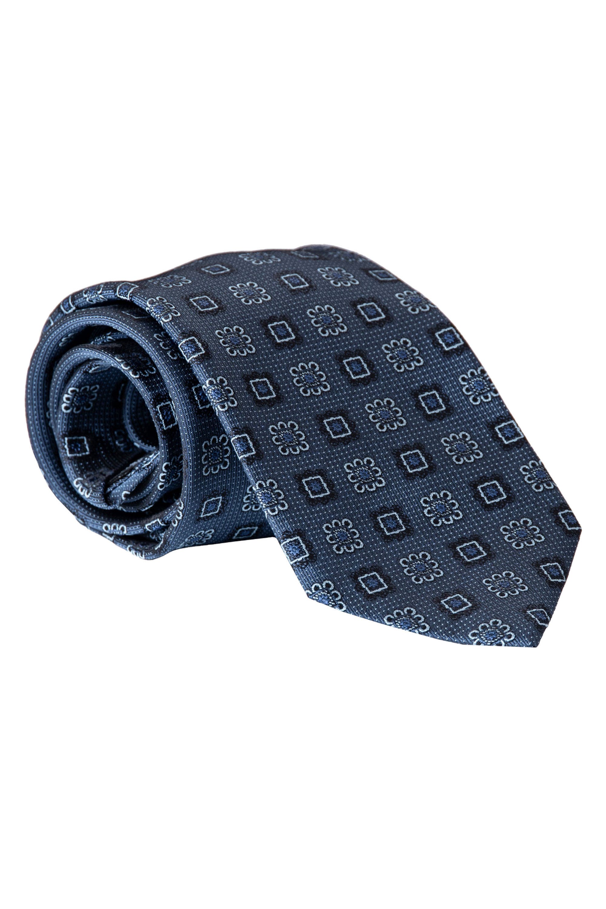 Elizabetta Trento - Silk Jacquard Tie for Men in Blue Cover