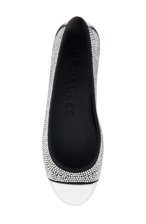 Shop Aerosoles Pierre Rhinestone Ballet Flat In Black/clear