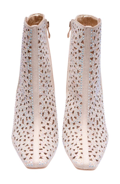 Lady Couture Breeze Rhinestone Pointed Toe Bootie In Gold