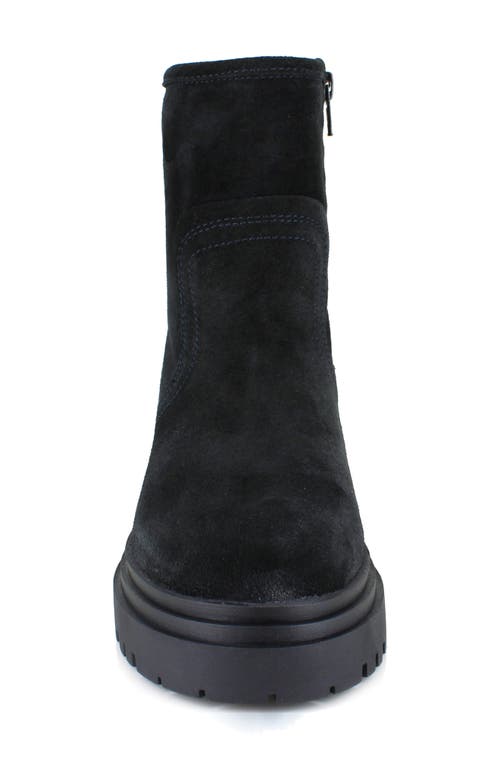 National Comfort Rafaela Platform Bootie In Black Suede