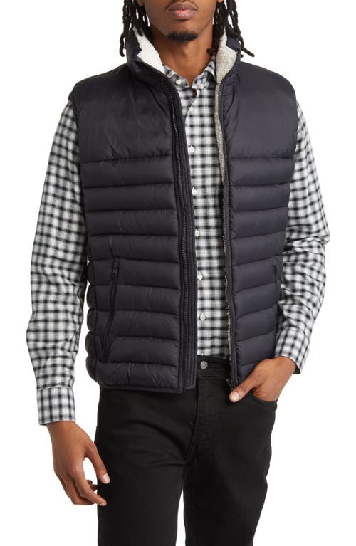 Save The Duck Majus Quilted Packable Waterproof Recycled Nylon Puffer Vest in Black