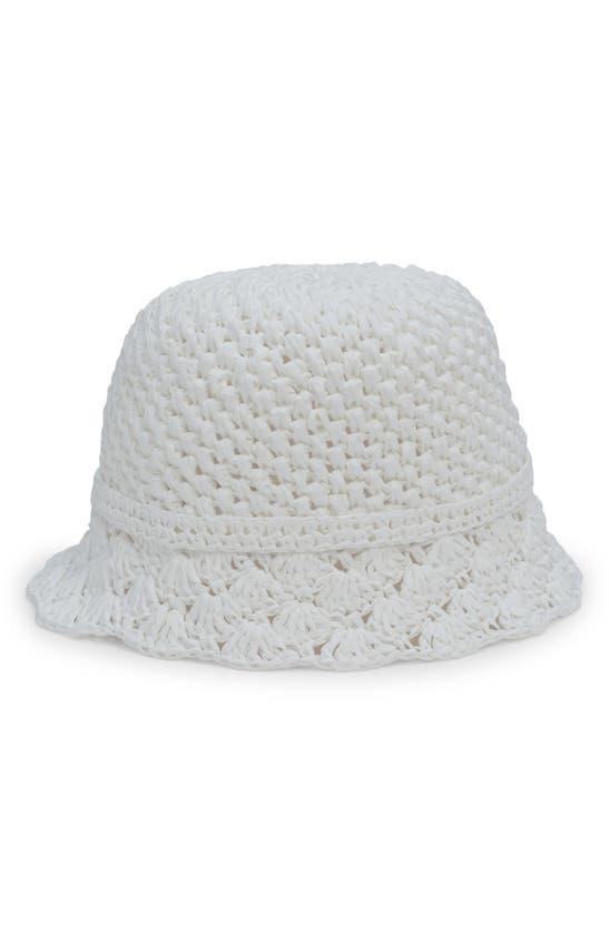 Shop Valentino Garden Vlogo Bucket Hat In Bianco/ Gold
