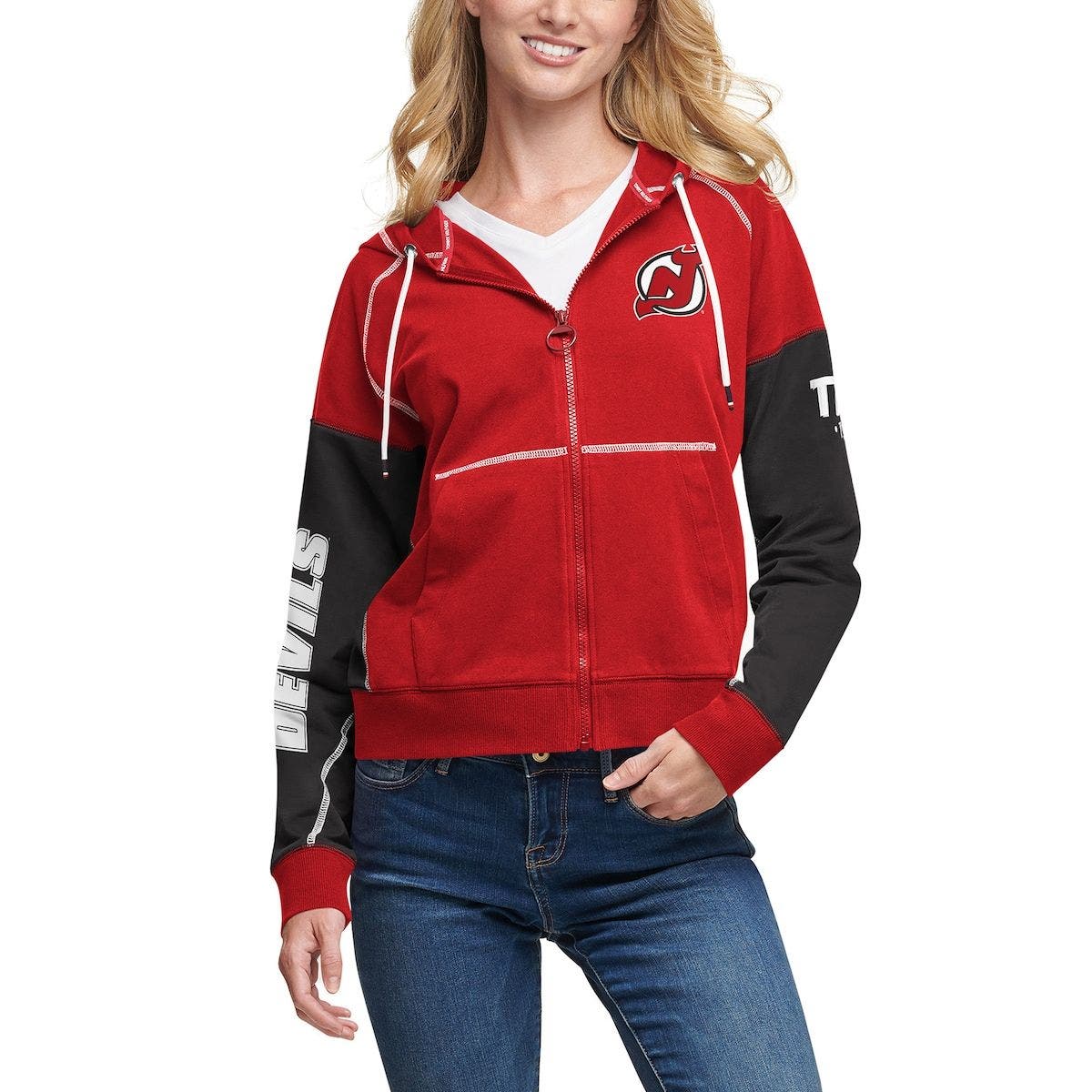 tommy hilfiger jacket red womens