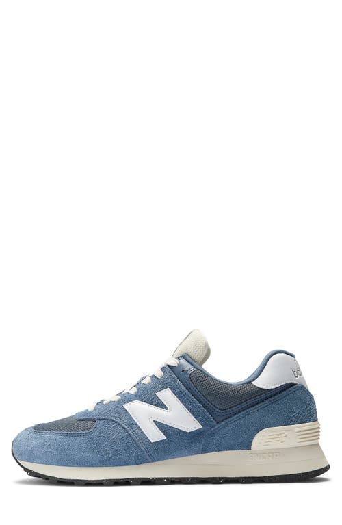 Shop New Balance Gender Inclusive 574 Sneaker In Vintage Indigo/white