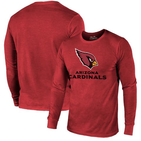 Men's Majestic Threads Cardinal/Gray Arizona Cardinals Field Goal Slub T- Shirt