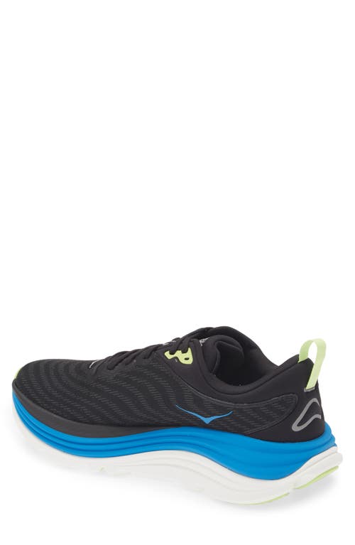 Shop Hoka Gaviota 5 Running Shoe In Black/electric Cobalt