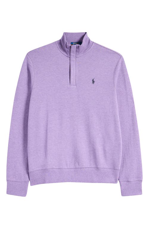 Shop Polo Ralph Lauren Double Knit Jersey Half Zip In Wisteria Heather/c7960