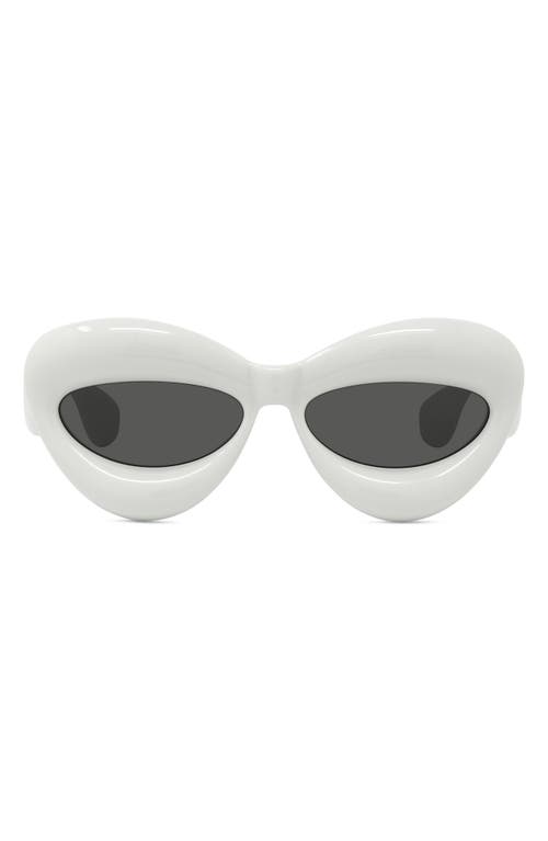 Loewe 55mm Cat Eye Sunglasses In White