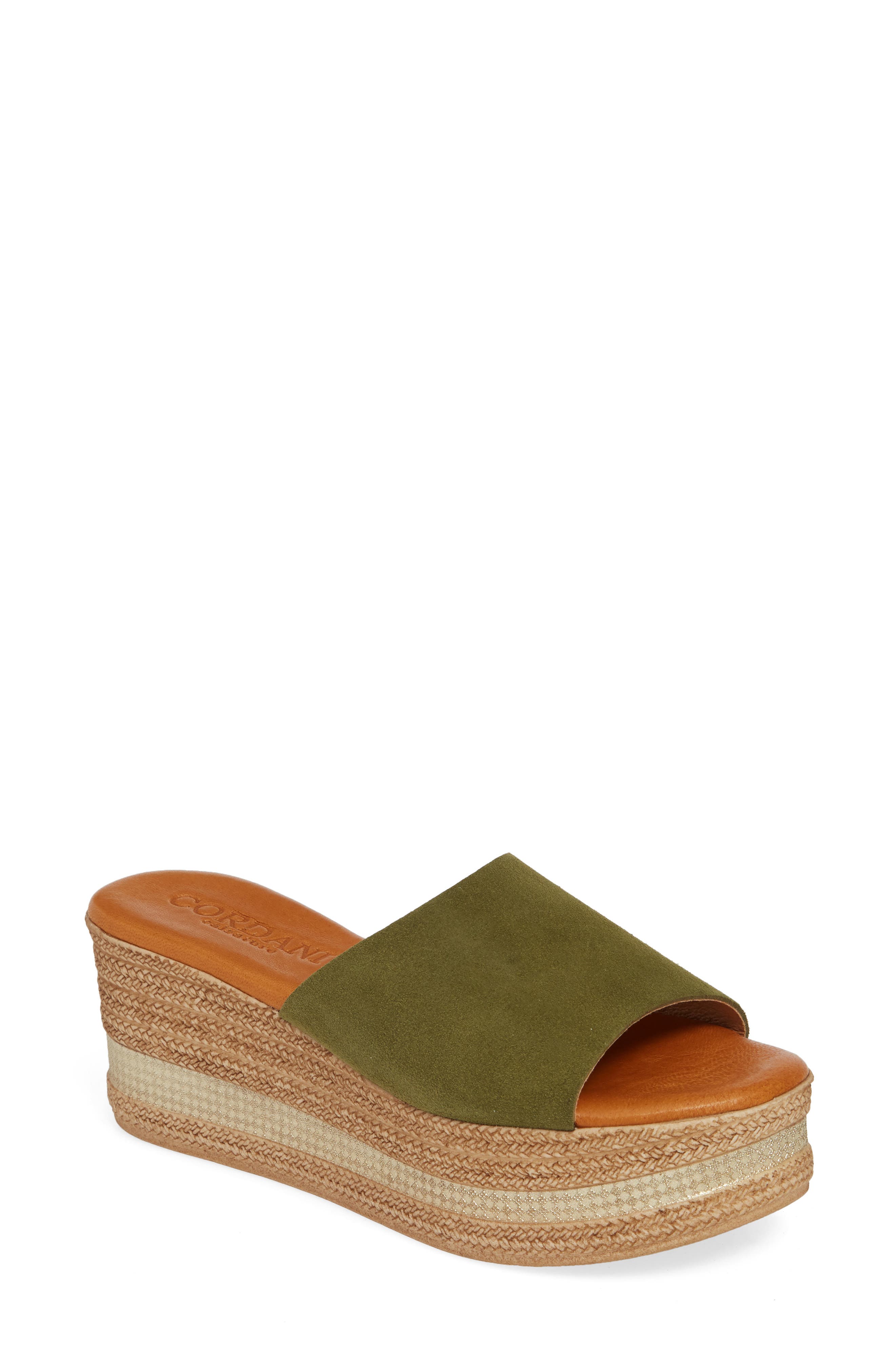 Cordani Barbara Wedge Slide Sandal - Green