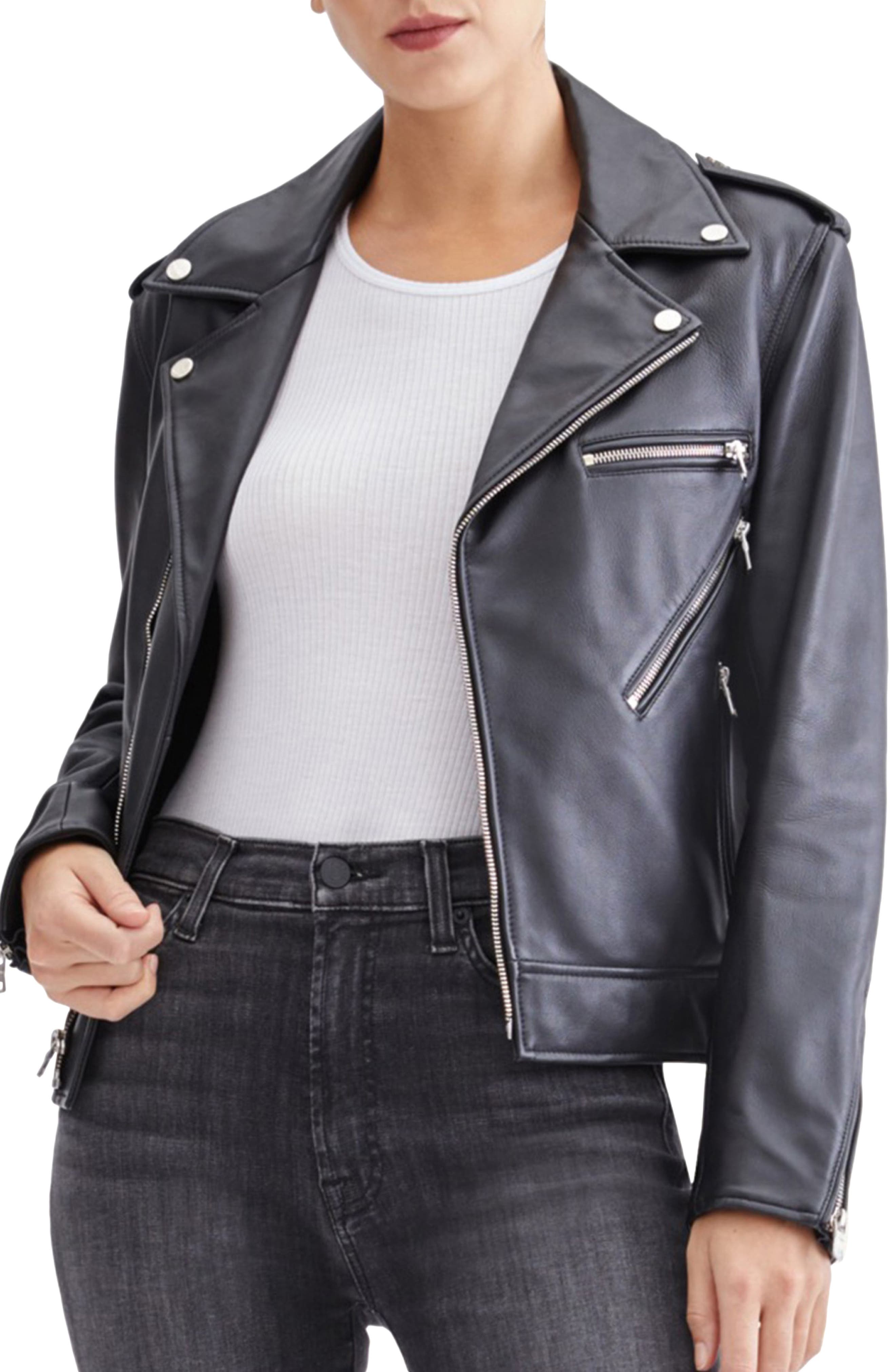 7 for all mankind leather jacket