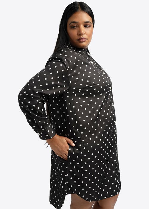 See Rose Go Timeless Dot Tunic Shirt Dress Plus Size In Timeless Dot
