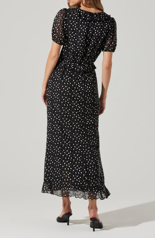 Shop Astr The Label Bennet Polka Dot Dress In Black Polkadot