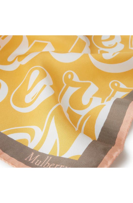 Shop Mulberry Print Silk Scarf In Yellow-white
