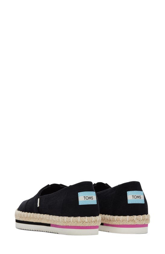 Shop Toms Alpargata Platform Espadrille In Black