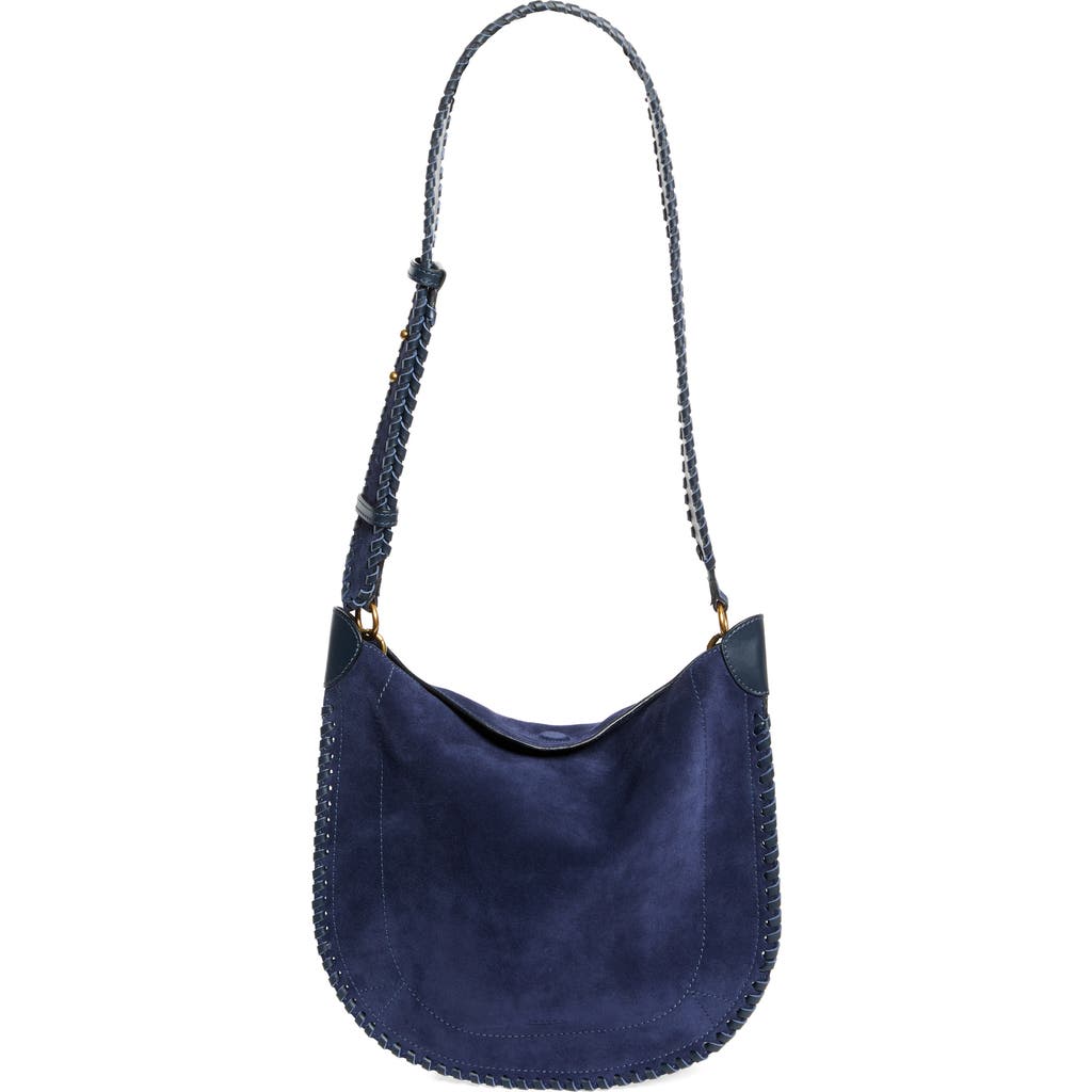 Isabel Marant Oskan Xo Capsule Suede Shoulder Bag In Midnight