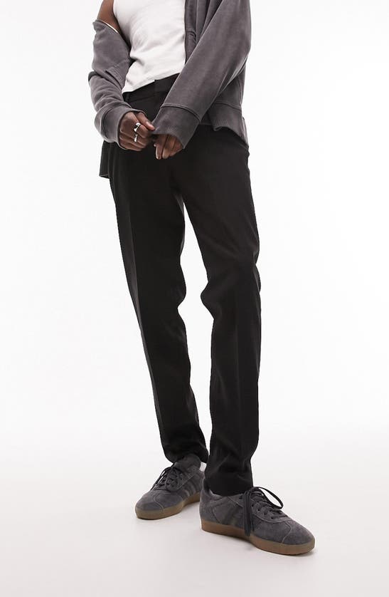 Topman Smart Slim Pants In Black In Black