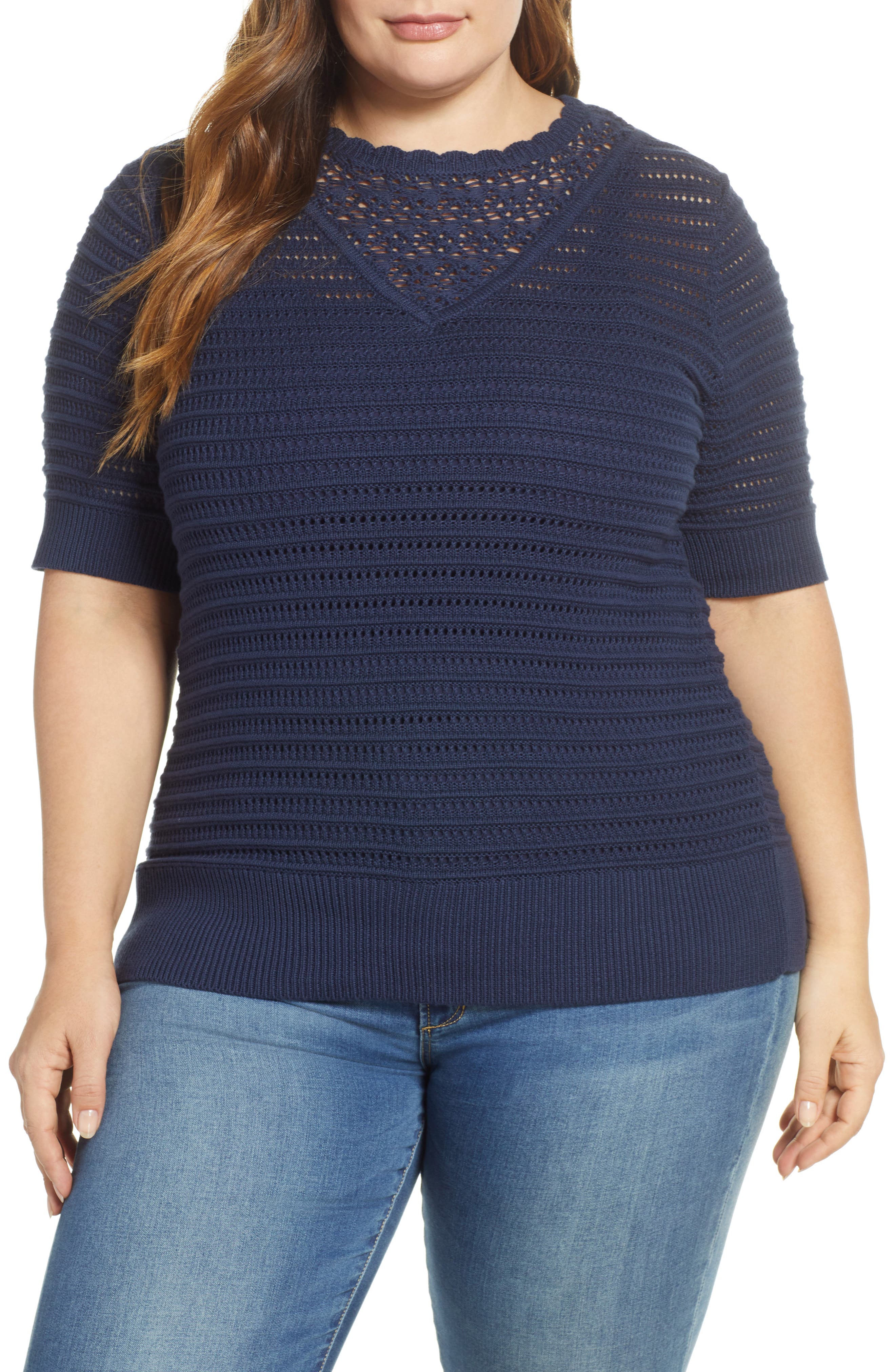 lucky brand crochet sweater