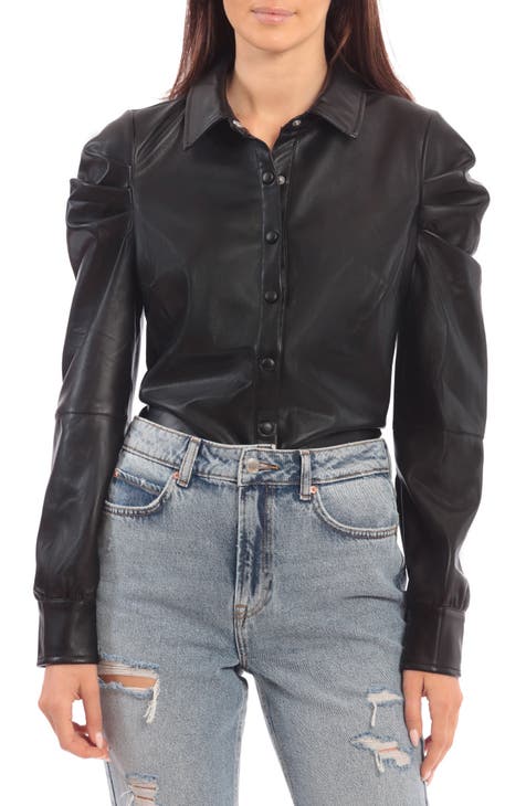 Women's Faux Leather Tops | Nordstrom Rack